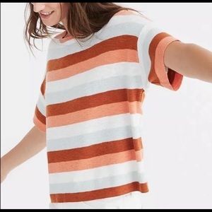 Madewell boxy sweater top Maggie stripe